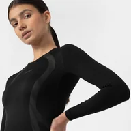 Koszulki sportowe damskie - Damski longsleeve treningowy 4F 4FSS22TFLOF149 - grafitowy - miniaturka - grafika 1