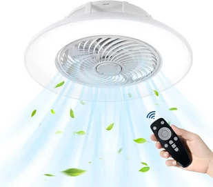 Wentylator sufitowy z oświetleniem, 36W Nowoczesna lampa sufitowa z wentylatorem i pilotem Ultra cichy Niewidoczny wiatr Lampa sufitowa LED do salonu Sypialnia Jadalnia - Możliwość ściemniania CEEDIR - Wentylatory sufitowe - miniaturka - grafika 1