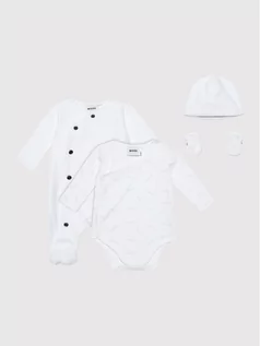 Komplety dla niemowląt - Boss Komplet dziecięcy J98381 Biały Regular Fit - grafika 1