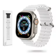 Akcesoria do smartwatchy - Gumowa Opaska Apple Watch (42 / 44 / 45 / 49 Mm) Biały - miniaturka - grafika 1