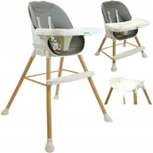 Krzesełka do karmienia - MERKAN Krzesełko Stalowe Fotelik Do Karmienia Z Blatem 3w1 Dla Dziecka - miniaturka - grafika 1