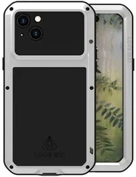 LOVE MEI Etui pancerne + szkło Powerful do iPhone 15 Plus, srebrne - Etui i futerały do telefonów - miniaturka - grafika 1