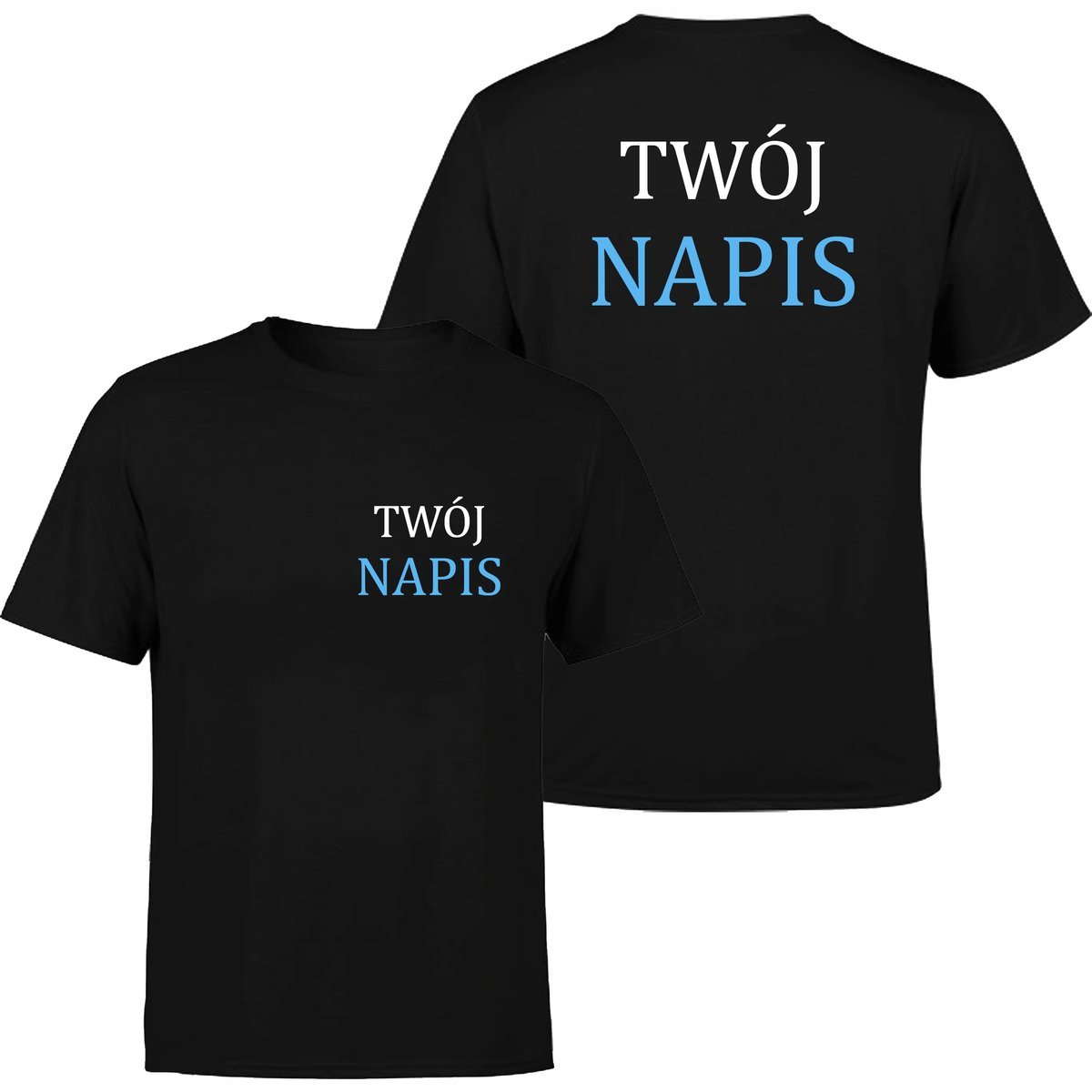 Koszulka męska z własnym nadrukiem, logo, napisem personalizowana XL