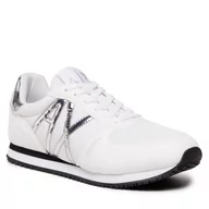 Sneakersy damskie - Sneakersy ARMANI EXCHANGE - XDX031 XV137 M696 White/Silver - miniaturka - grafika 1