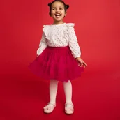 Dresy i komplety dla dziewczynek - Cool Club, Komplet dziewczęcy, Bluzka z długim rękawem, Spódnica, mix - miniaturka - grafika 1