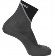 Skarpety termoaktywne - Skarpety biegowe Salomon Pulse Ankle - black/monument/magnet rozmiar: m - miniaturka - grafika 1