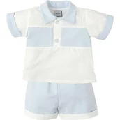 Odzież sportowa dziecięca - BABIDU Letni zestaw dziecięcy z koszulką polo i szortami, 100% miękka i chłodna bawełna, sportowy i elegancki styl, idealny na słoneczne dni i zajęcia na świeżym powietrzu - miniaturka - grafika 1