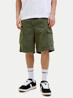 Spodenki męskie - Jack&Jones Szorty materiałowe Karl 12269374 Zielony Loose Fit - miniaturka - grafika 1