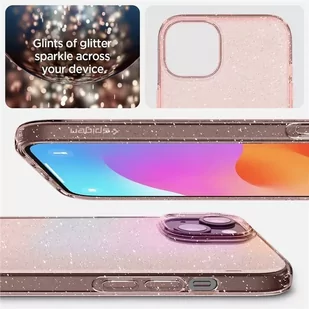 Etui Spigen Liquid Crystal Glitter do Apple iPhone 15 - różowo-przezroczyste - Etui i futerały do telefonów - miniaturka - grafika 3