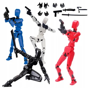 4X Wieloprzegubowy Ruchomy Robot Drukowany Manekin Figurka Klocki Akcesoria - Manekiny wystawowe - miniaturka - grafika 1
