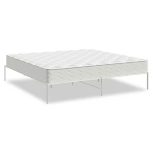 Metalowa rama łóżka, biała, 193x203 cm Lumarko! - Łóżka - miniaturka - grafika 3