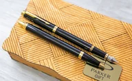 Zestawy piśmiennicze - Pióro Długopis Parker etui pudełko drewno grawer - miniaturka - grafika 1