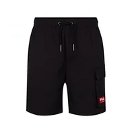 Spodenki damskie - Fila Męskie szorty cargo Trebon, Czarne piękno, M - miniaturka - grafika 1