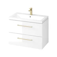 Szafki łazienkowe - Szafka łazienkowa z umywalką Cersanit Larga Como 80 cm biały połysk S801-567 - miniaturka - grafika 1