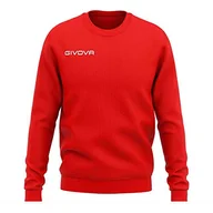 Bluzy męskie - GIVOVA Bluza Okrągły Dekolt łódka, Czerwony, XL Męska Bluza - miniaturka - grafika 1