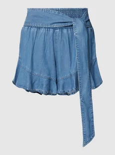 Szorty z materiału stylizowanego na denim model ‘NORI’ - Spodenki damskie - miniaturka - grafika 1