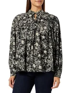 Bluzki damskie - TILDEN Damska bluzka z długim rękawem 37330978, czarna, wielokolorowa, M, czarny wielokolorowy, M - miniaturka - grafika 1