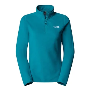 Bluza damska The North Face 100 Glacier 1/4 Zip Fleece 0A855M6GO1 - niebieska - Bluzy sportowe damskie - miniaturka - grafika 1