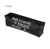 Piórniki - Piórnik jednokomorowy czarny - Wszystko, na co mam - miniaturka - grafika 1