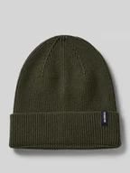 Czapki męskie - Czapka z dzianiny z mieszanki wiskozy z efektem prążkowania - miniaturka - grafika 1