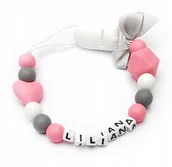 Akcesoria do smoczków - Silikonowa zawieszka z imieniem LILIANA upominek - miniaturka - grafika 1