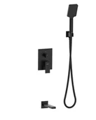 Baterie wannowe i prysznicowe - Zestaw wannowy podtynkowy Valvex Lima czarny mat 2419918 - miniaturka - grafika 1