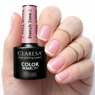 Lakiery hybrydowe - Claresa French Time 2 Lakier Hybrydowy Uv/led Transparentny Róż Tpo Free - miniaturka - grafika 1
