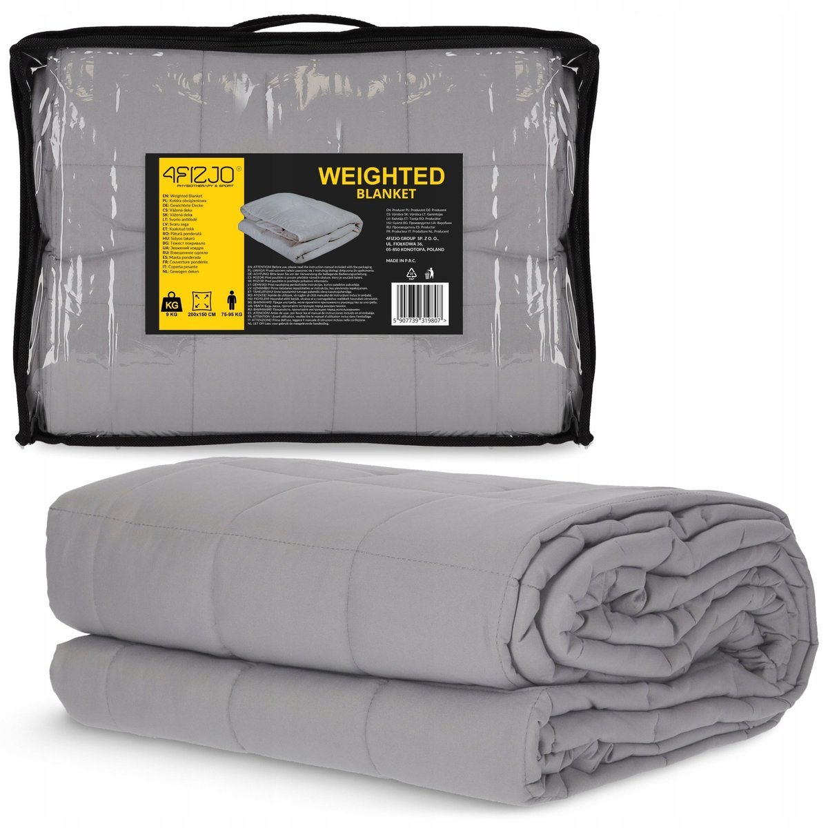 Kołdra obciążeniowa antystresowa 4FIZJO - 9 kg