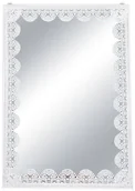 Lustra - Lustro białe w koronkowej metalowej ramie - miniaturka - grafika 1