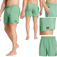 Spodenki męskie - KROTKIE SPODENKI MESKIE ADIDAS SOLID CLX SPODENKI KAPIELOWE ZIELONY M - miniaturka - grafika 1