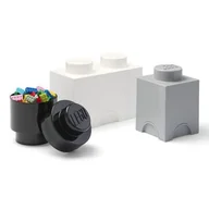 Pojemniki na zabawki - Lego 40140007 Pojemnik MIX 3 Szary Czarny 3w1 - miniaturka - grafika 1