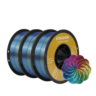 filament do drukarek 3D, trójkolorowy materiał jedwabny, szpula bez pęcherzyków powietrza, czerwono-żółto-niebieski - Filamenty i akcesoria do drukarek 3D - miniaturka - grafika 1
