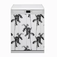 Dekoracje domu - Bluedecor Magnes na zmywarkę HIT Czarno białe palmy 60x80 - miniaturka - grafika 1