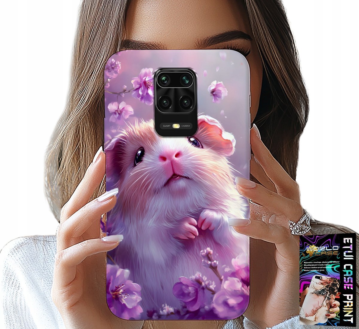 ETUI DO XIAOMI NOTE 9 PRO / 9S - SŁODKI CHOMIK, GRYZONIE WZORY DLA DZIECI