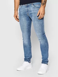 Spodnie męskie - Fox Jack&Jones Jeansy Glenn 12190836 Niebieski Slim Fit - grafika 1