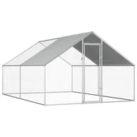 Akcesoria do hodowli zwierząt - VidaXL Klatka zewnętrzna dla kurcząt, 2,75x4x1,92 m, stal galwanizowana 170789         VidaXL - miniaturka - grafika 1