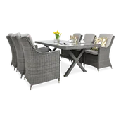 Meble ogrodowe - Zestaw mebli z technorattanu NAPOLI 6/200 Dark Grey - miniaturka - grafika 1