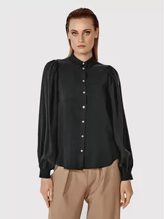 Koszule damskie - Simple Koszula SI22-KOD001 Czarny Regular Fit - grafika 1