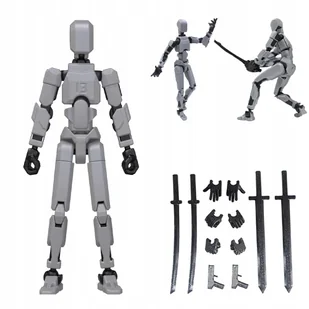 Mini Ruchomy Robot Figurka Ruchoma Manekin 3D Figurka 13cm - Manekiny wystawowe - miniaturka - grafika 1