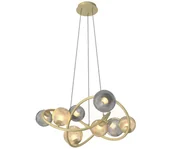 Lampy sufitowe - Wofi 7015-804 - LED Żyrandol na lince METZ 8xG9/3,5W/230V złoty/szare - miniaturka - grafika 1