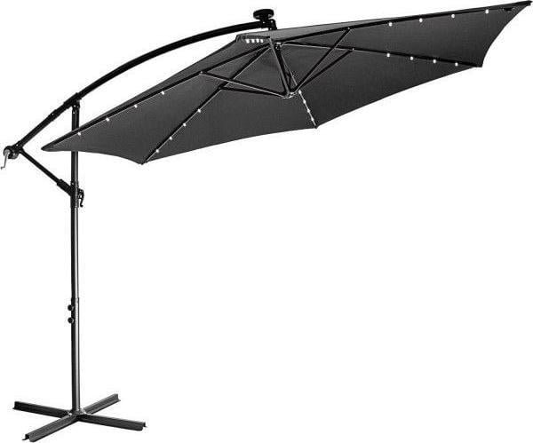 Stilista Parasol ogrodowy z rączką 3,5m antracyt + LED