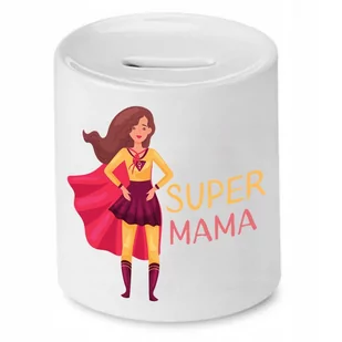 SKARBONKA DLA MAMY MATKI SUPER MAMA PREZENT z Nadrukiem ze Zdjęciem - Skarbonki - miniaturka - grafika 1