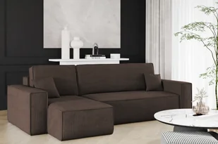 Sofa w kształcie L BEST narożnik tkanina Poso brązowy lewy - Narożniki - miniaturka - grafika 1