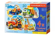 Puzzle - Castorland 4 x CONTUR PUZZLE, Pojazdy Budowlane 1780508 - miniaturka - grafika 1