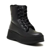 Botki damskie - Calvin Klein Skórzane botki na platformie - miniaturka - grafika 1