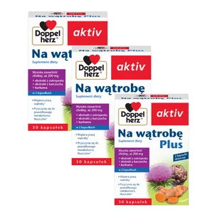 3x Doppelherz® aktiv Na wątrobę Plus, 3x30 kapsułek ZESTAW - Układ pokarmowy - miniaturka - grafika 1