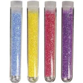 Pasmanteria - Brokat sypki 4x4g Czerwony fioletowy żółty błękit - miniaturka - grafika 1