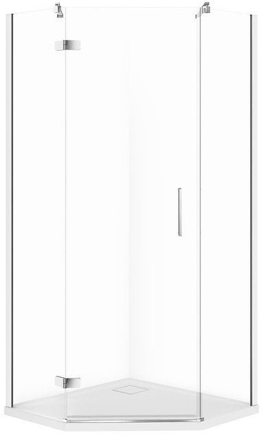 Cersanit SET C517 KABINA PIĘCIOKĄTNA CITY LEWA CHROM 80X80X195+TAKO SLIM WIR