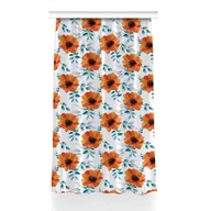 Zasłony - Zasłona do pokoju wzór 150x230 Pomarańczowy kwiat, Fabricsy - miniaturka - grafika 1