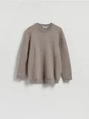 Swetry męskie - Reserved - Sweter z wiskozą - brązowy - miniaturka - grafika 1